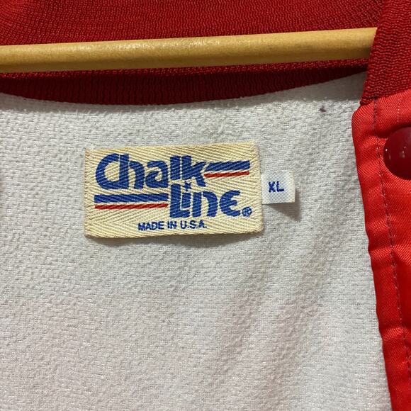 80s San Francisco 49ers Chalk Line Bomber Team of the Decade Jacket XL - Picture 6 of 7